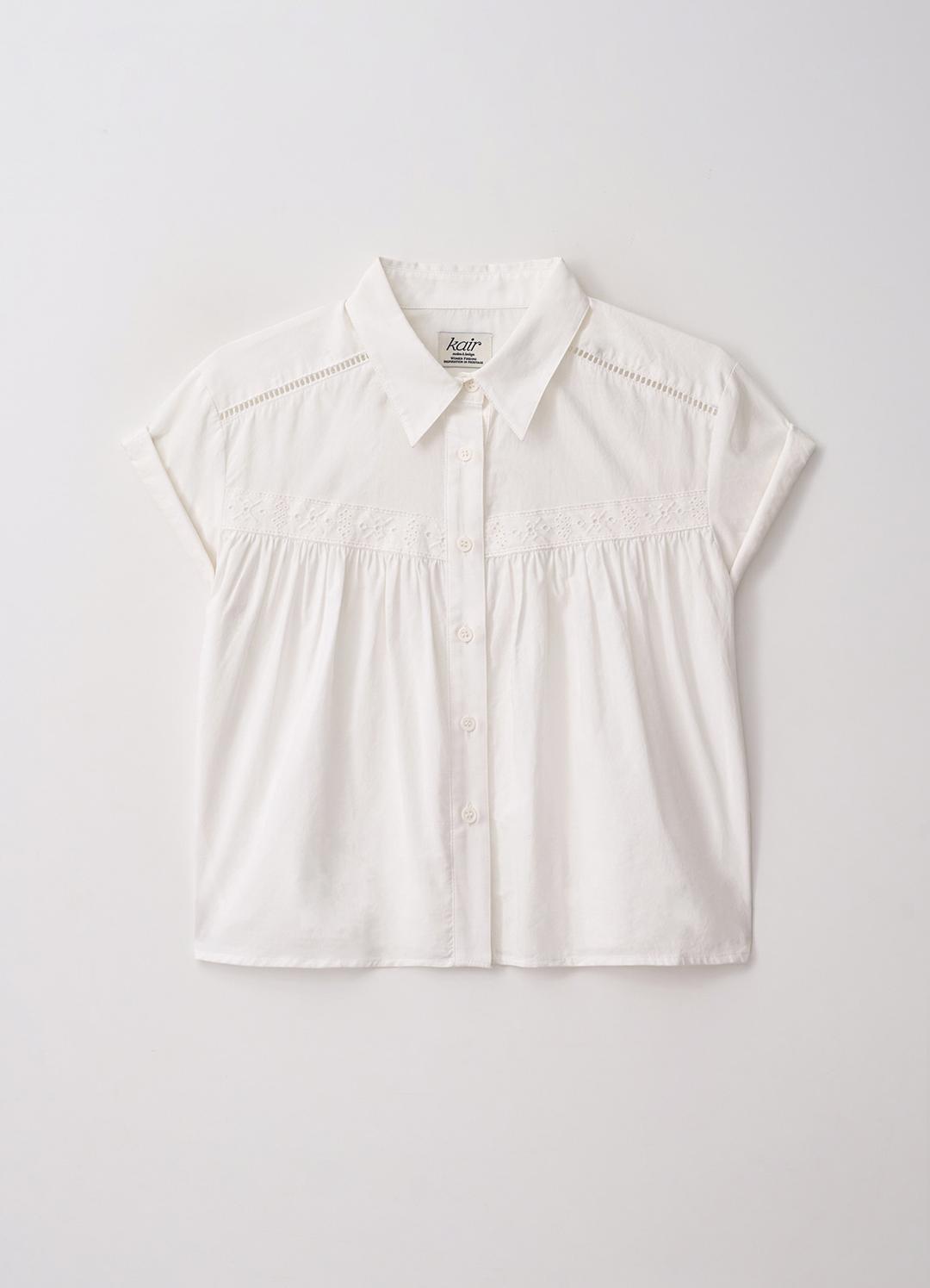 7th / Lace Trimming Shirt (Ivory)