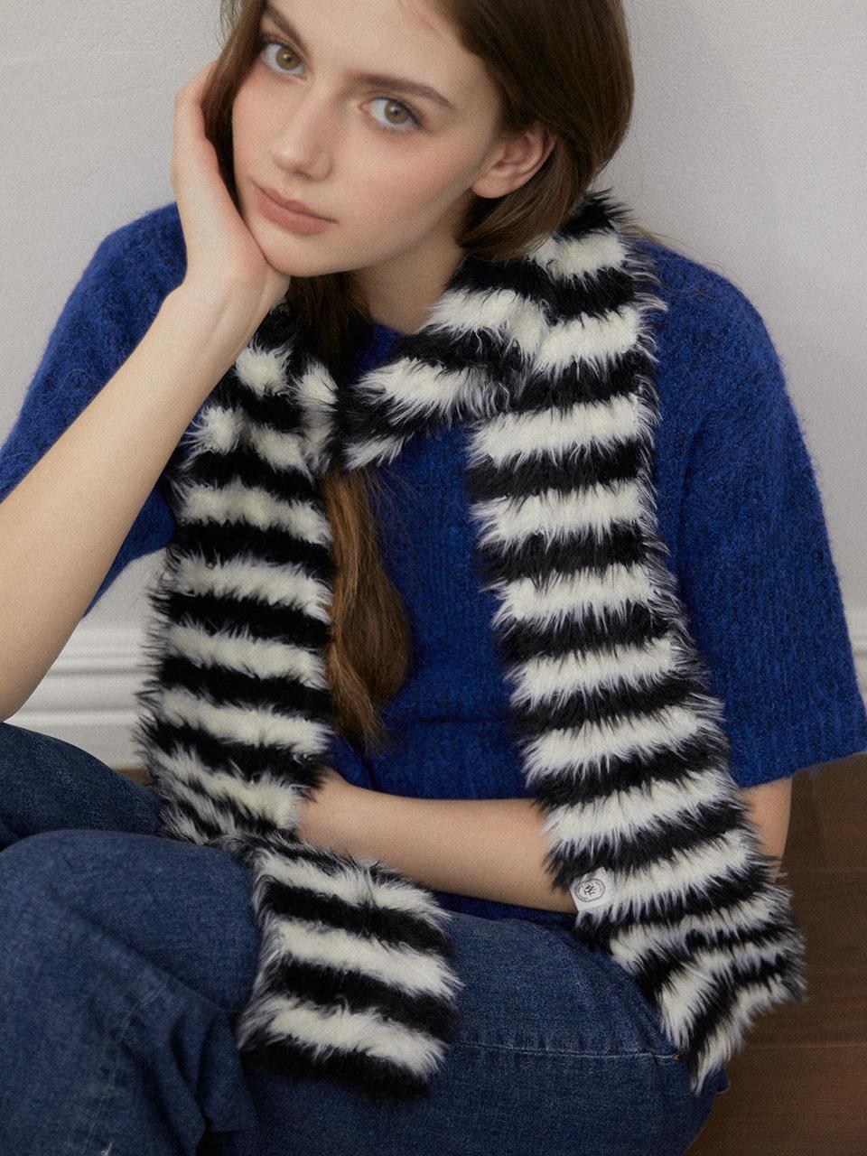 슈가 팝 스트라이프 슬림 퍼 머플러 MF8121 4컬러