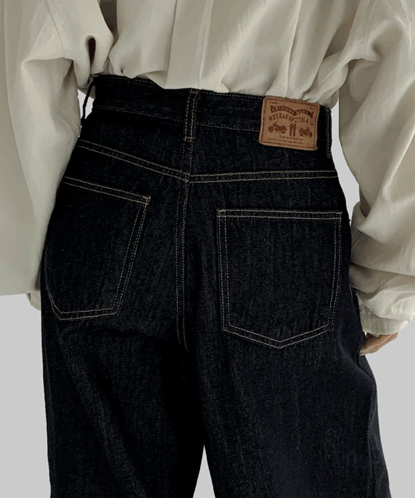 페프니 논페이드 와이드 생지데님