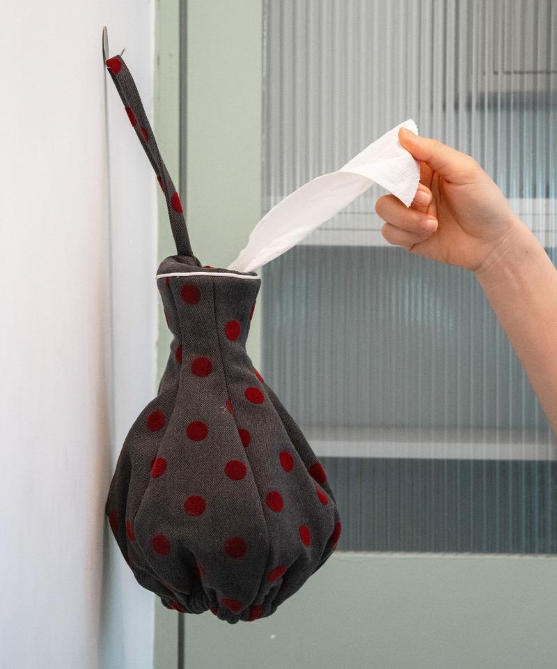 무당벌레도트 호리휴지케이스 레드