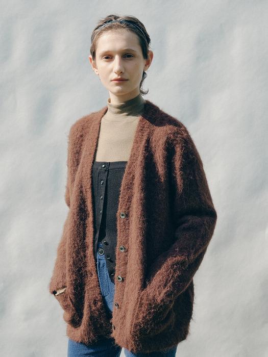 BRUSHED POCKET CARDIGAN(BR)