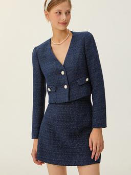 Jenna tweed crop jacket(3colors)