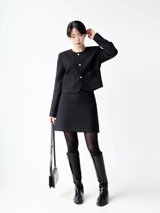 [단독] 앤유 트위드 숏스커트 [black]