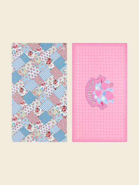 비치 타월 [보헤미안 패치워크_스카이 블루]