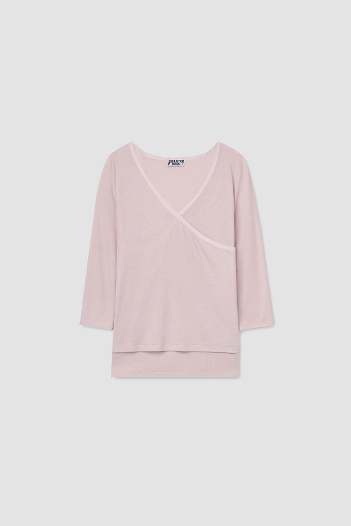 V Wrap Half Sleeve / Pink