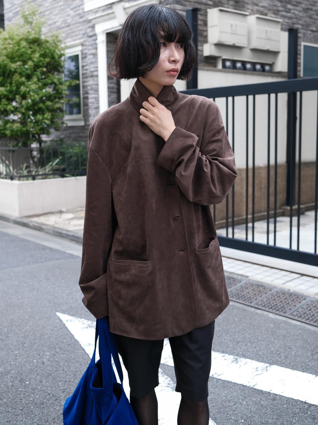 hug suede jacket (mocha)