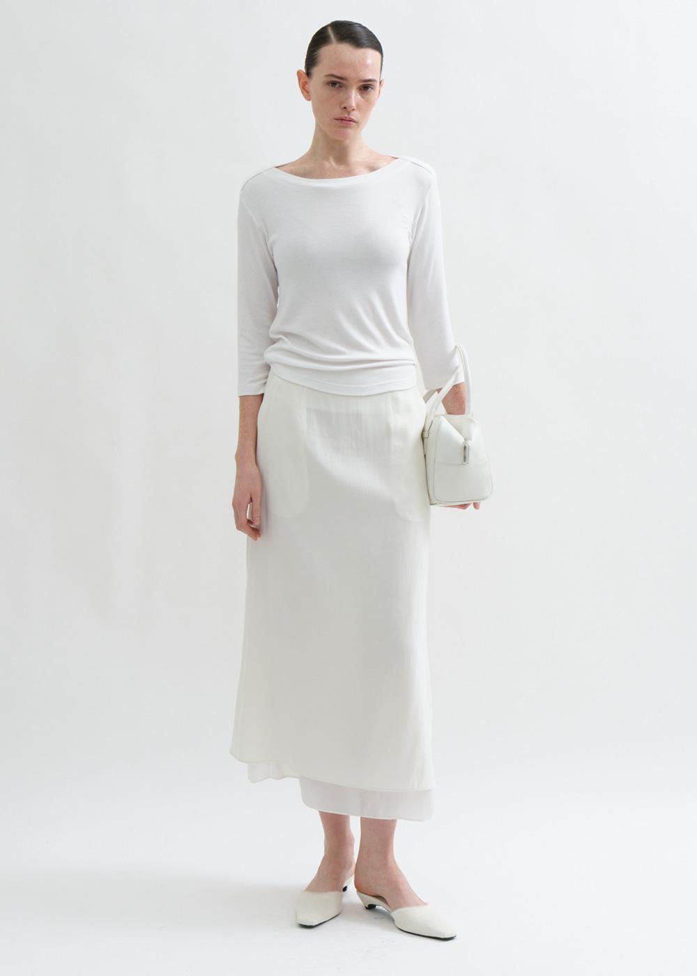 [The Musket] Layer skirt (cream)