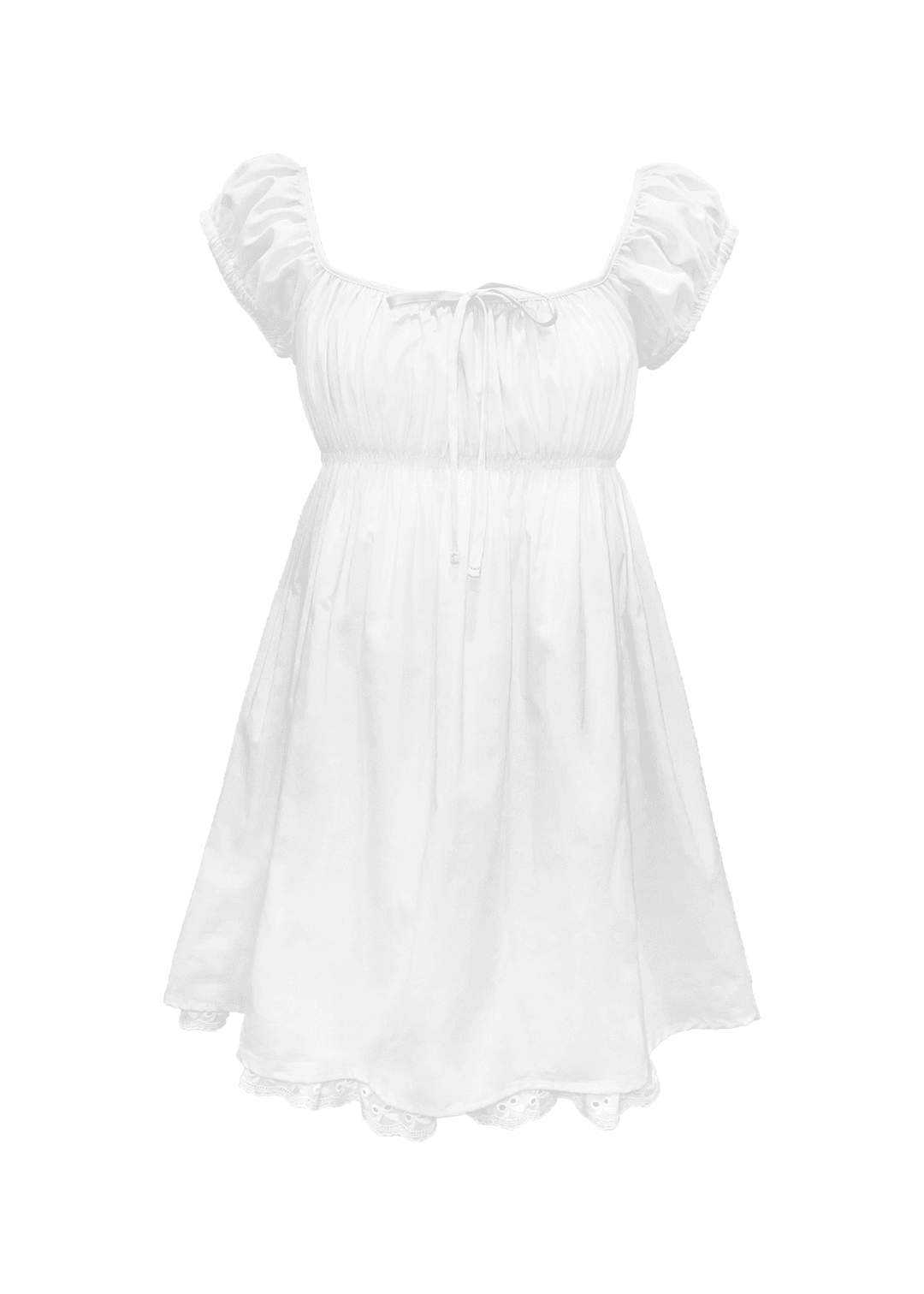Baby Doll Dress (WHITE)