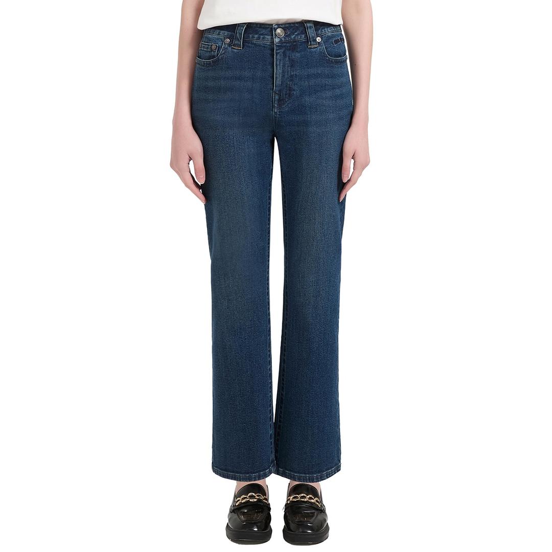 트루릴리젼 여성 세미플레어 청바지 - 미디엄 블루