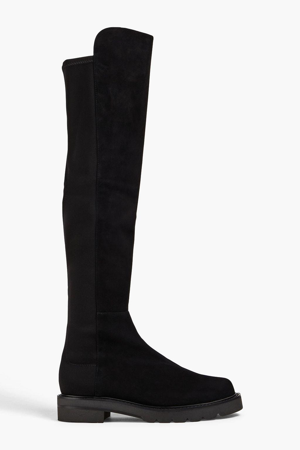 스웨이드 & 네오프렌 오버 더 니 부츠