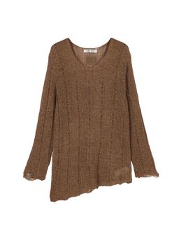 TAPE OBLIQUE KNIT (BROWN)