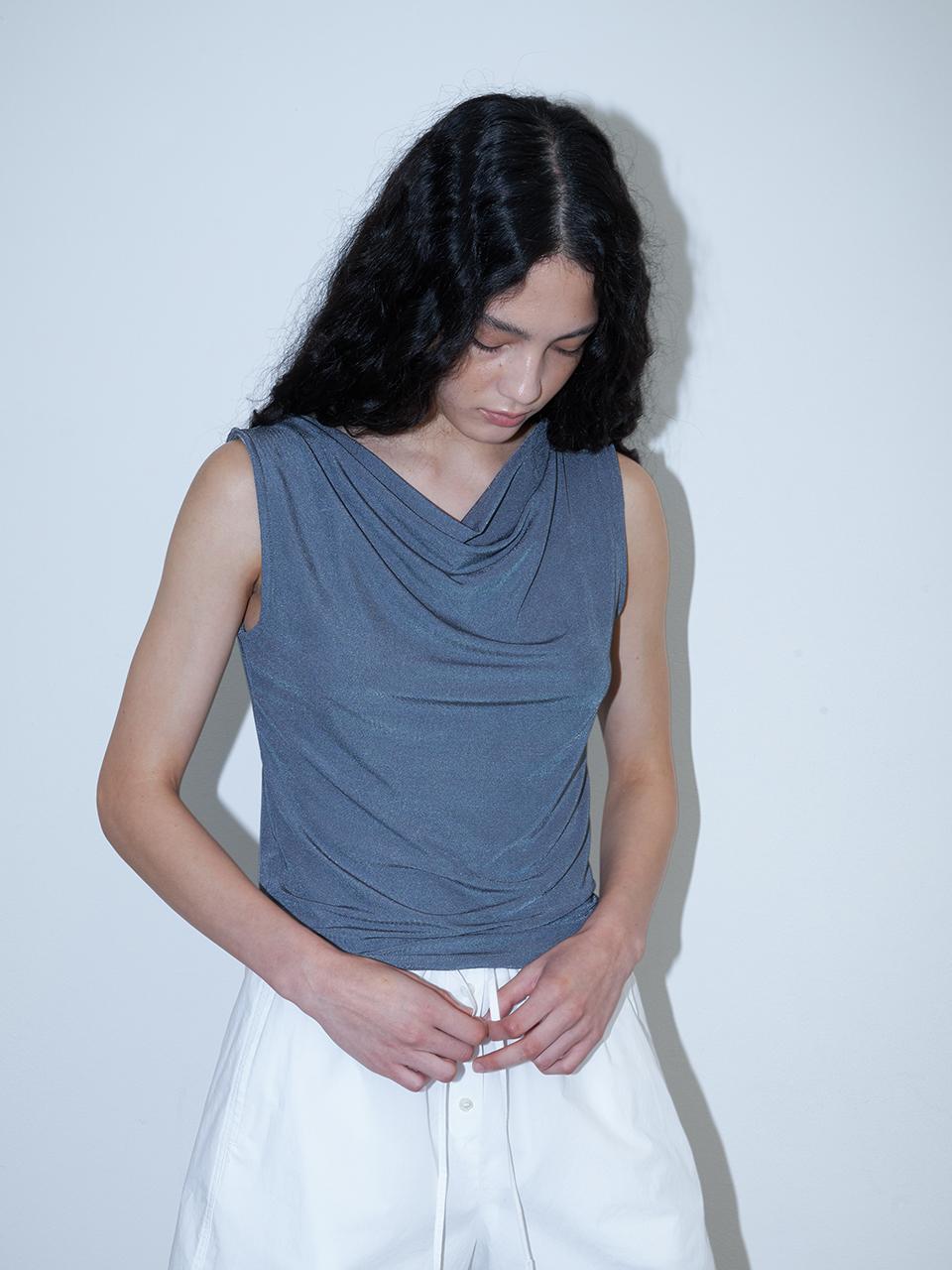 Schendel Drape Top Dark Grey