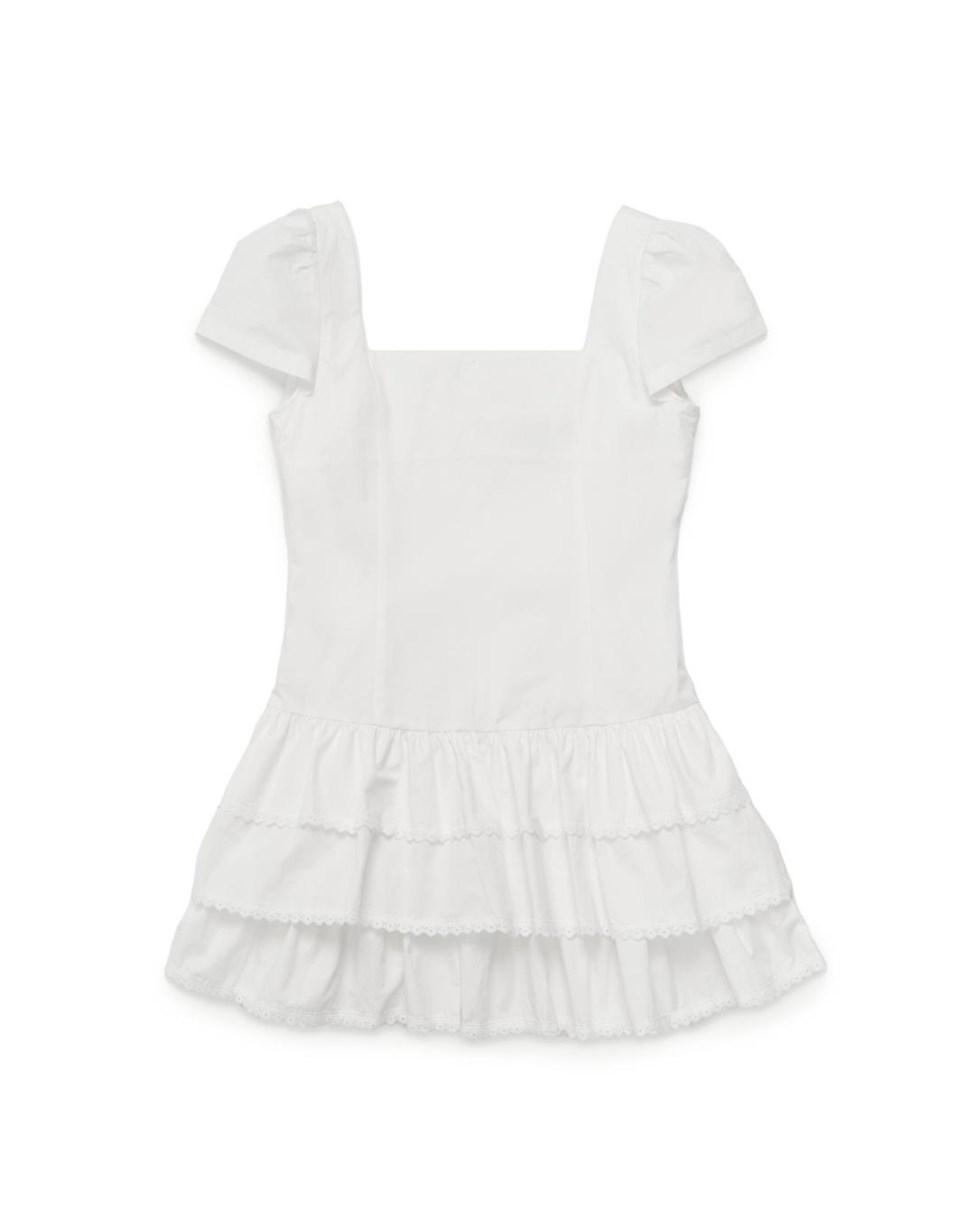 Tiered Mini Dress (White)