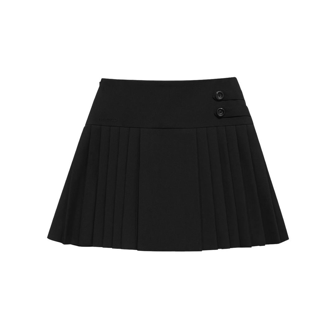 DIAGONAL TWO BUTTON PLEATS SK BLACK
