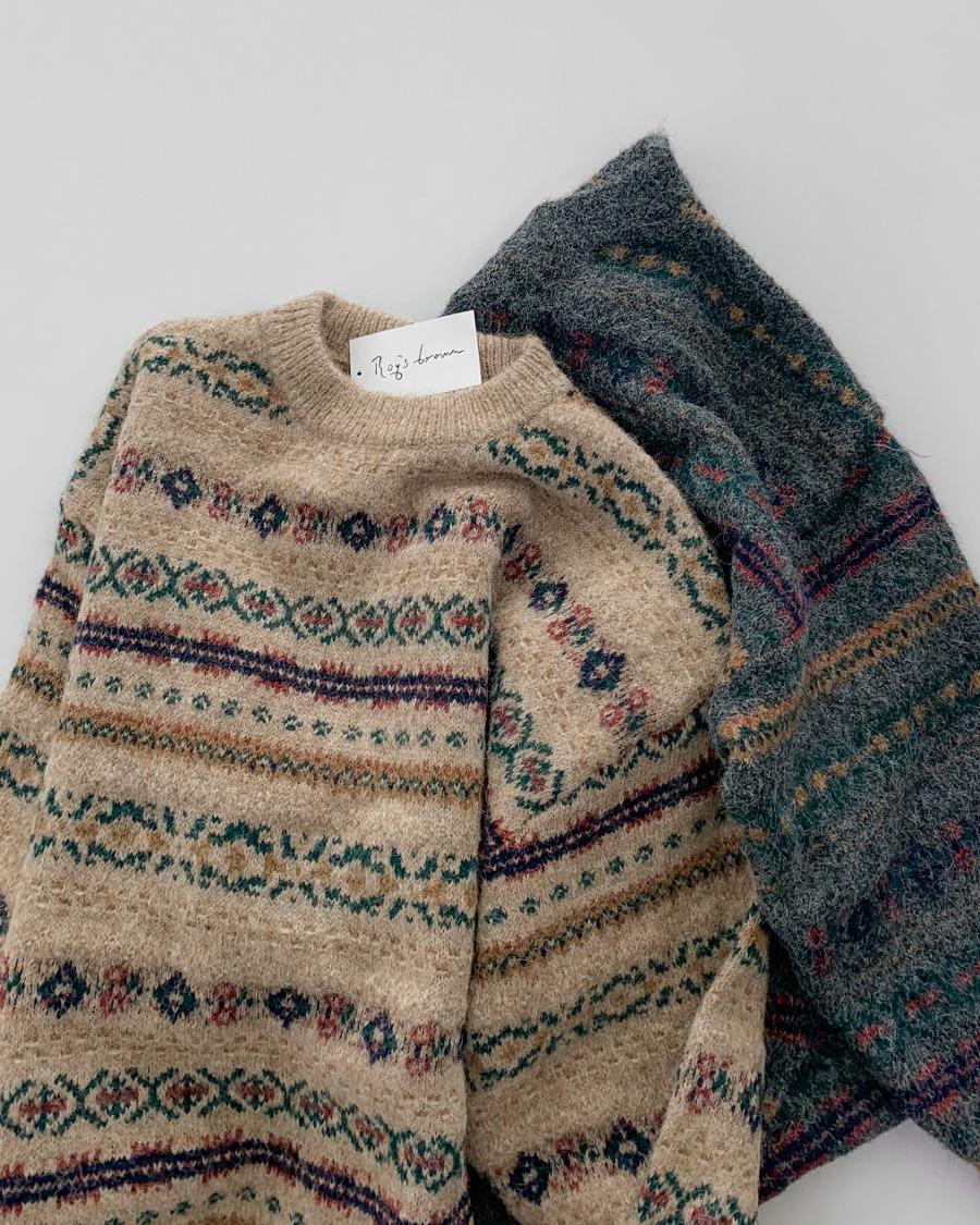 페어아일 라운드 니트